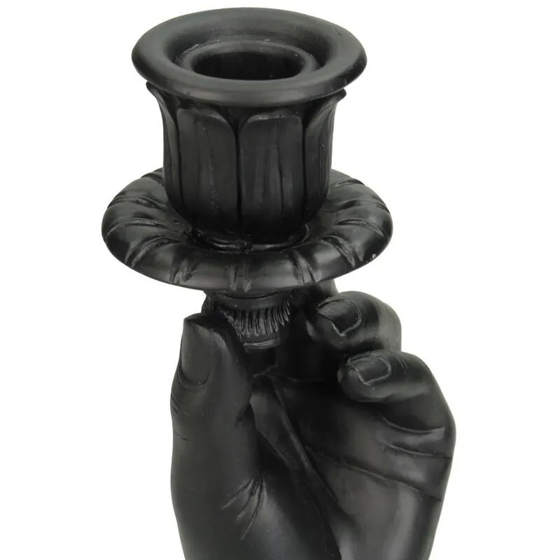 Urbanjungl kaarsenhouder Hand zwart 20 cm