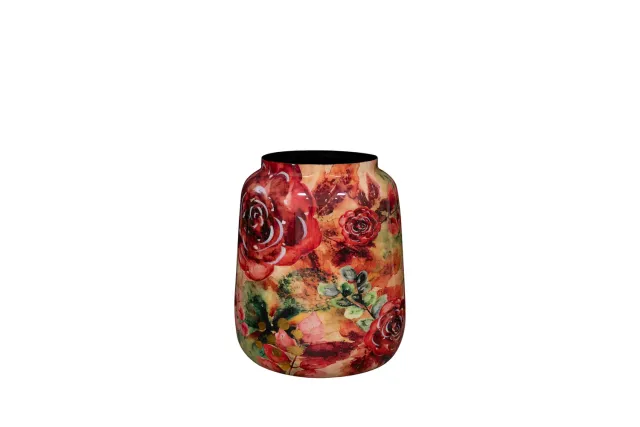 Tuincentrum Heerdink Rose bloempot rouge D21 H24 metaal