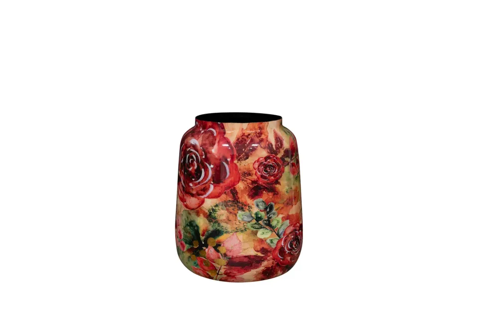 Tuincentrum Heerdink Rose bloempot rouge D21 H24 metaal