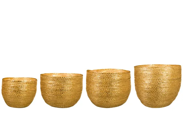 Dorieke Plantenmand Goud Set van 4 D33 H25