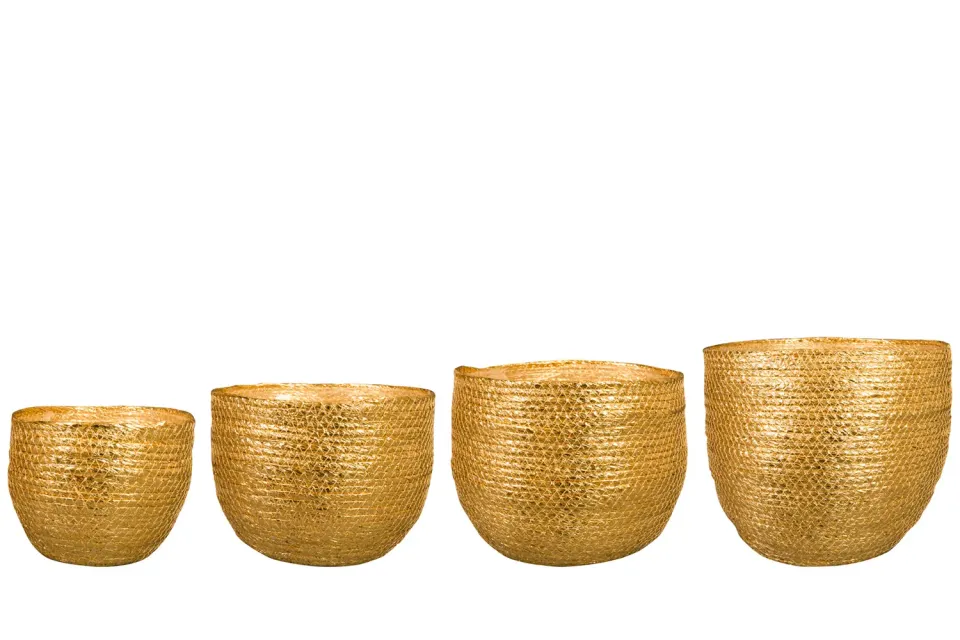 Dorieke Plantenmand Goud Set van 4 D33 H25