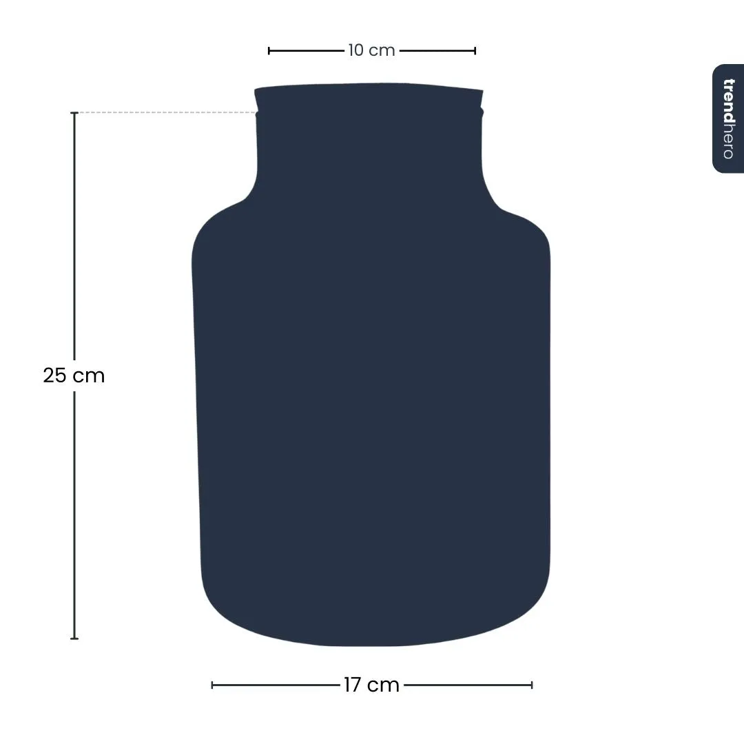 Urbanjungl Little Milky fles gerecycled glas 5 L 25 cm