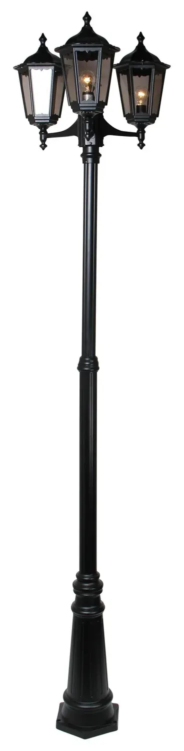 Cartella 2 3-licht tuinlantaarn 229cm groen E27