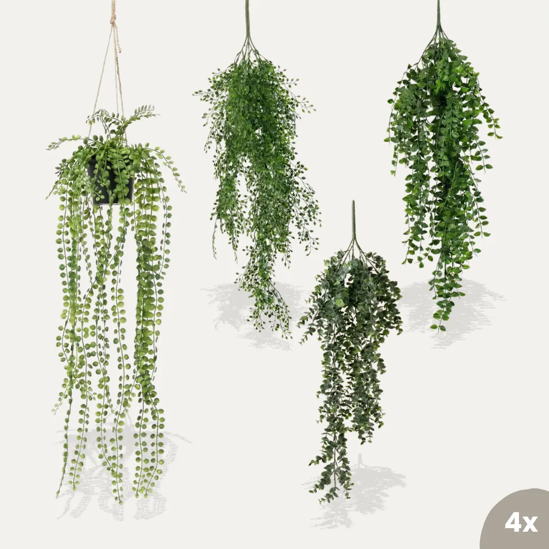 Urbanjungl Hangplanten XL 4 kunstplanten bundelset