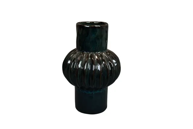Tuincentrum Heerdink Sanah D15 H23 bloempot petrol keramiek