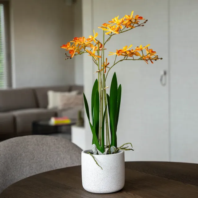 Urbanjungl Renanthera orchidee kunstplant 56 cm geel oranje