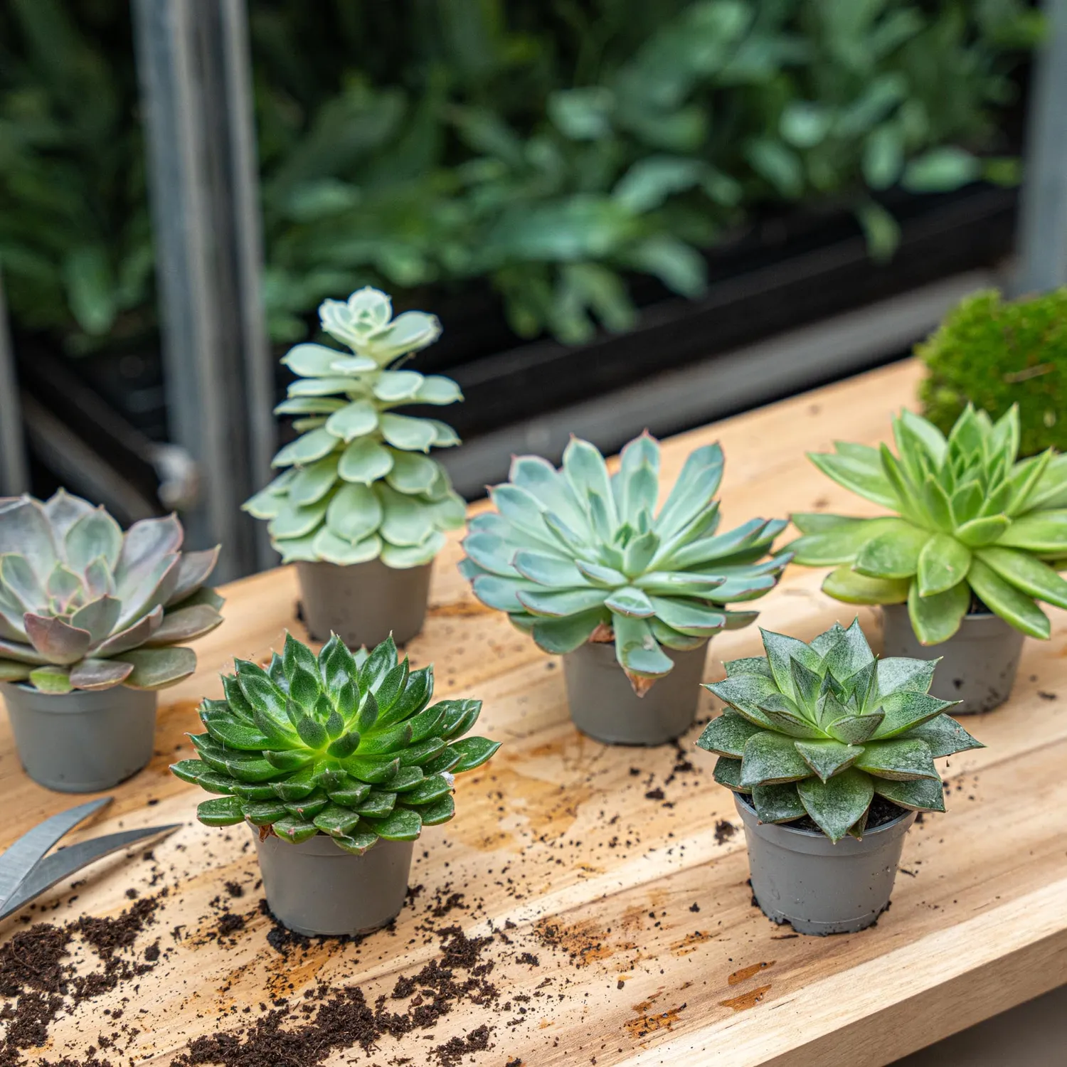 Urbanjungl Succulentenmix vetplantjes 24 stuks pot 6 cm onderhoudsarm