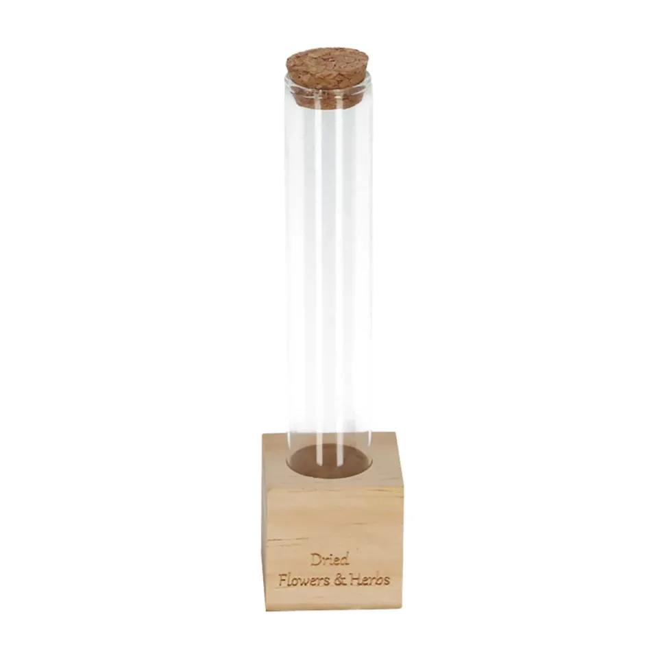 Urbanjungl Tube S droogbloemenstandaard hout 24 cm
