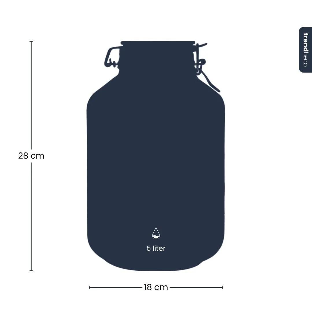 Urbanjungl Fido terrarium fles 5 liter met klemdeksel