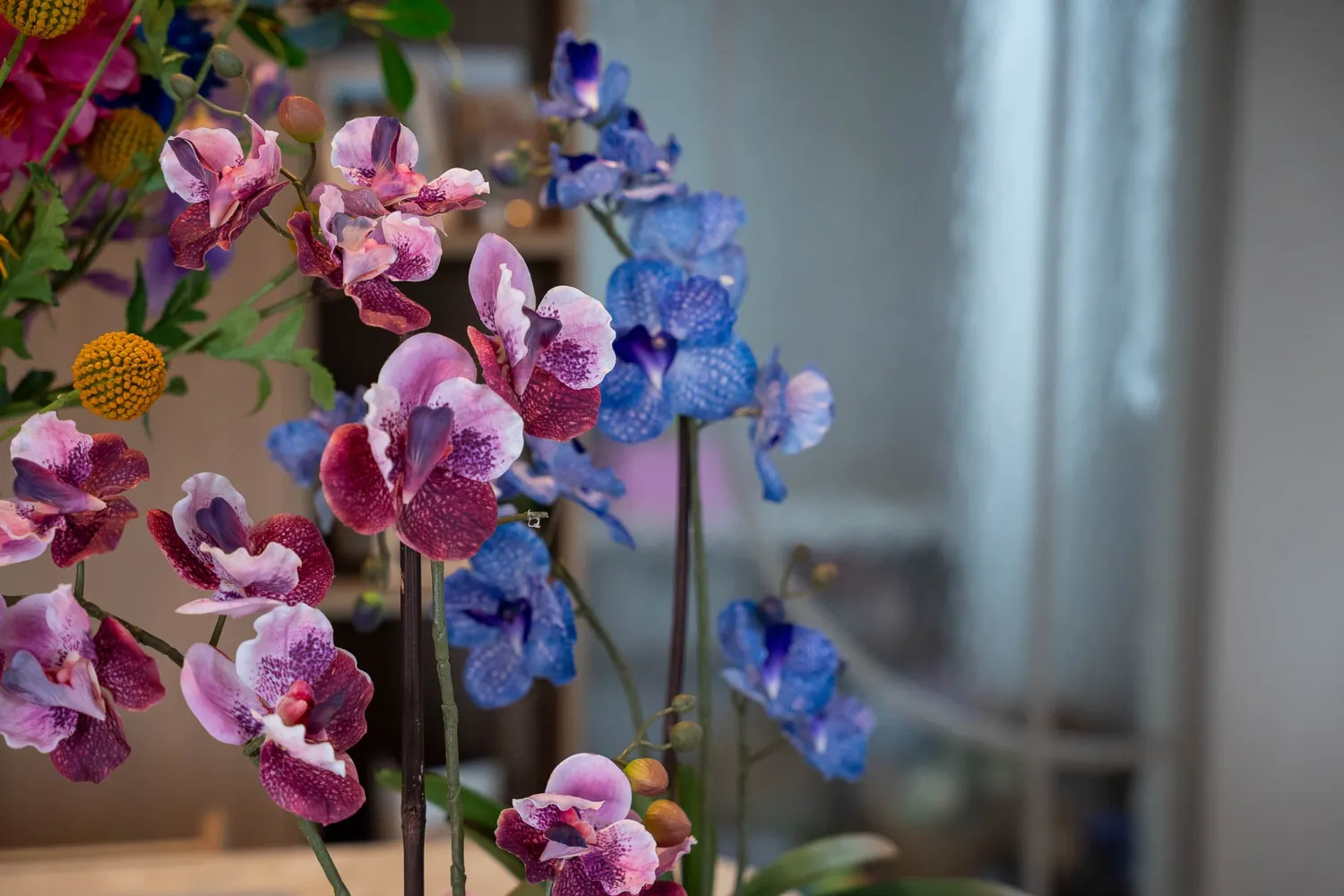 Urbanjungl Vanda mix orchidee kunstplant 2 stuks roze paars