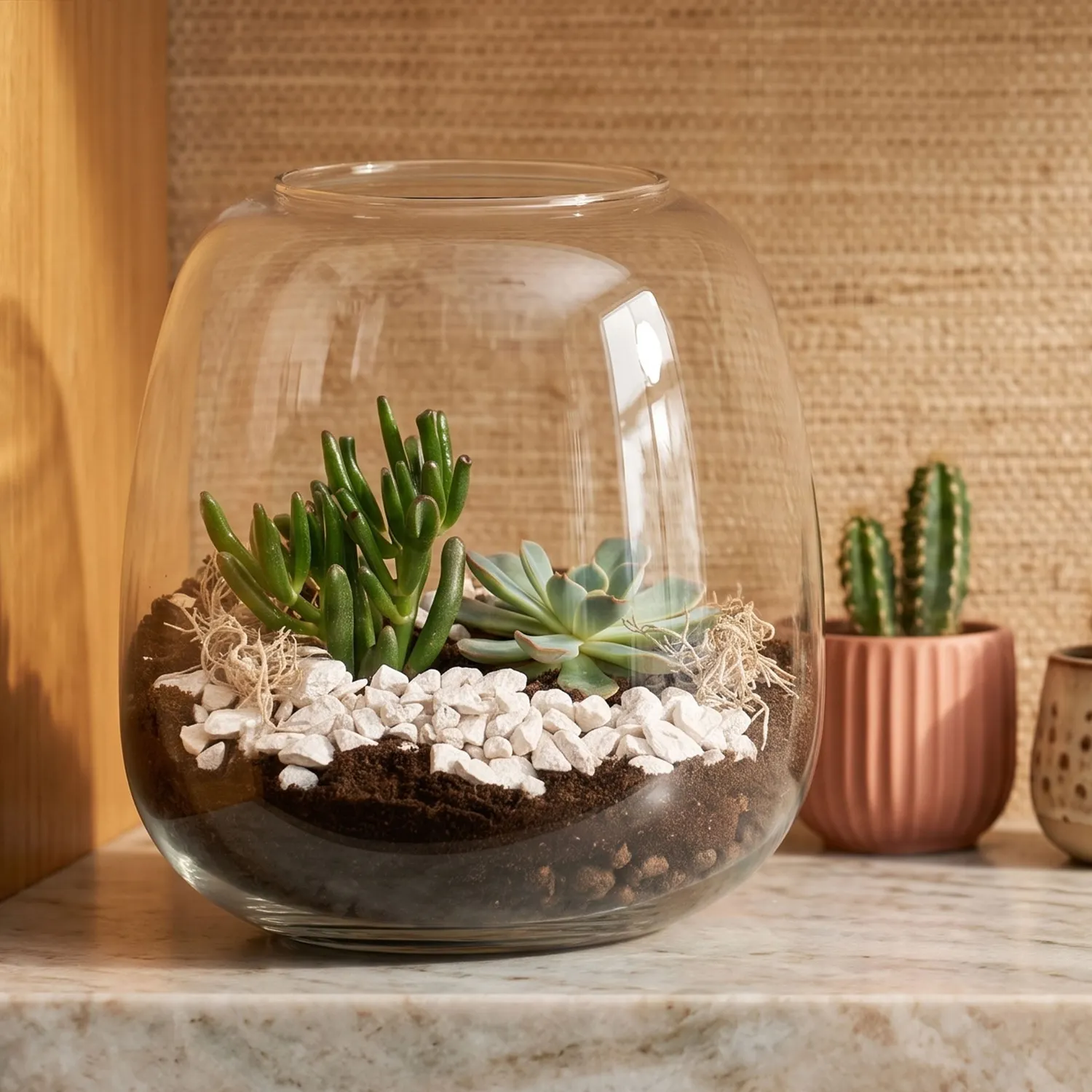 Urbanjungl Emma Mini succulent terrarium DIY kit 19 cm