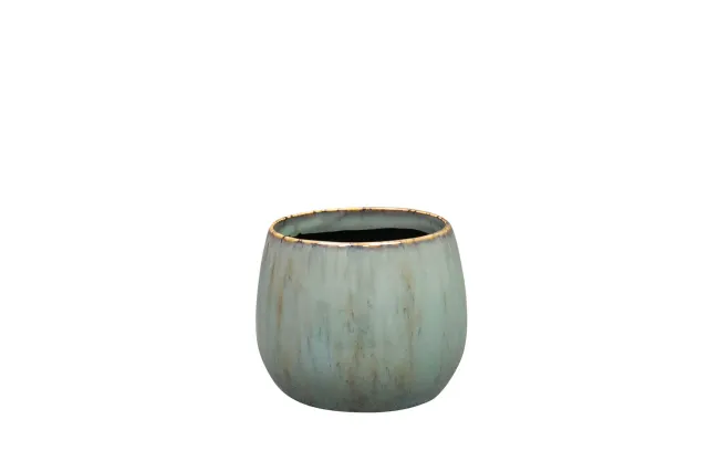 Tuincentrum Heerdink Odile Bloempot Blauw D10 H8 Keramiek