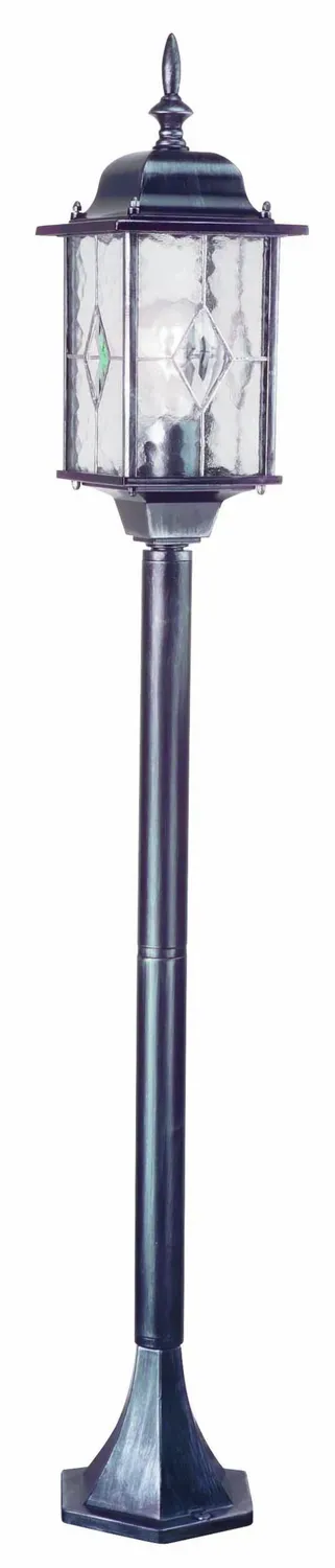 Wexford staande vloerlamp 124cm zwart zilver E27