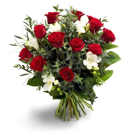 Planten & Zo Wit rood boeket vers