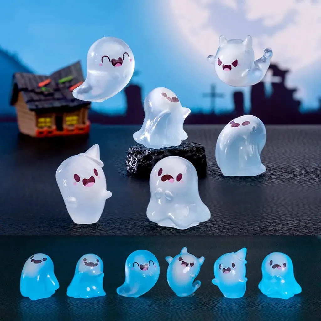 Urbanjungl Ghost glow in the dark mini figuren 6 stuks