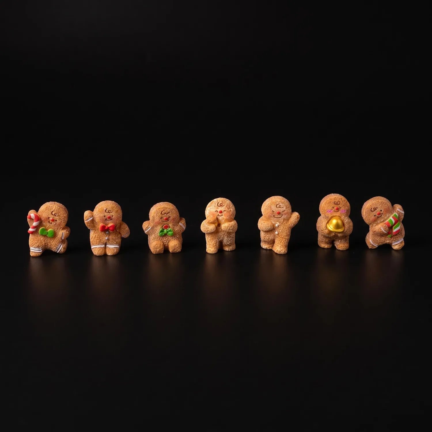 Urbanjungl Gingerbread Crew figuren 7 stuks bruin