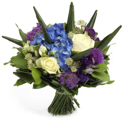 Planten & Zo Caribbean blauw rouwboeket