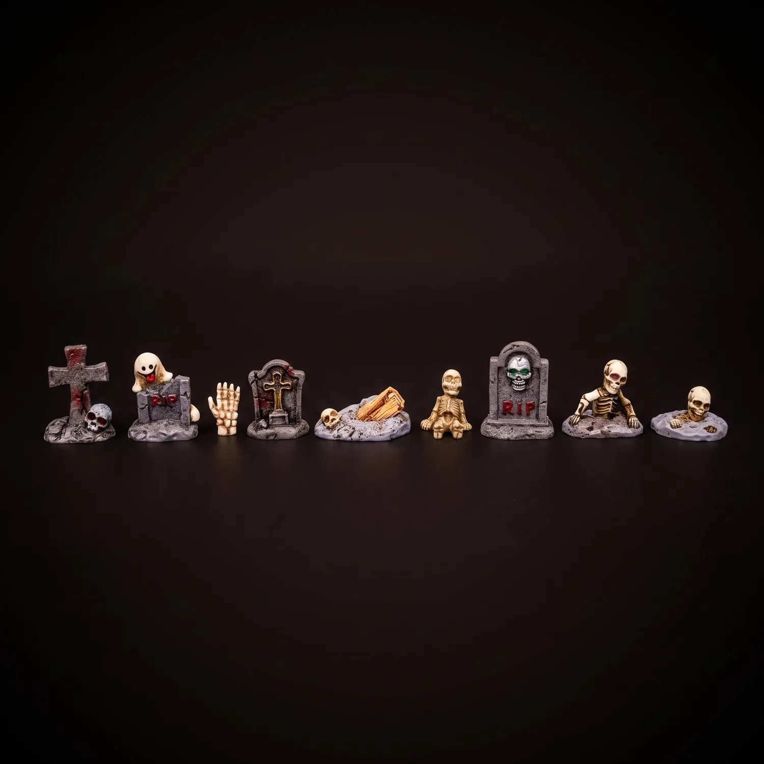 Urbanjungl Haunted Cemetery miniaturen 9 stuks 3,5 cm