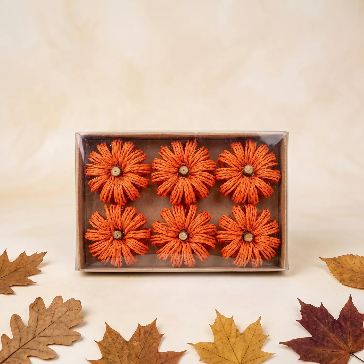 Urbanjungl Deco pompoenen oranje Ø 4 cm 6 stuks