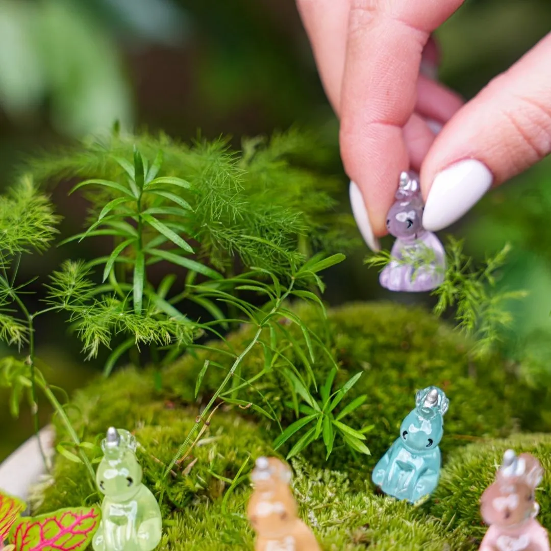 Urbanjungl Unicorns glow in the dark figuren 6 stuks 2,5 cm