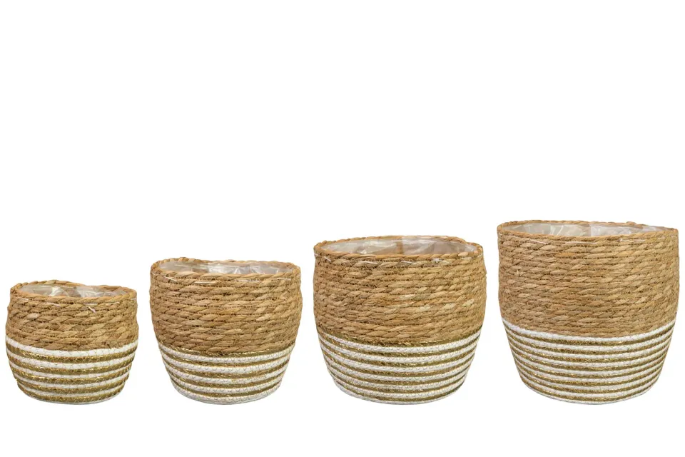 Tuincentrum Heerdink Dorien plantenmand naturel set van 4