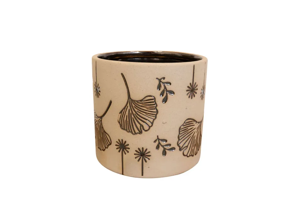 TS Collection Cena bloempot goud D14 H12 keramiek