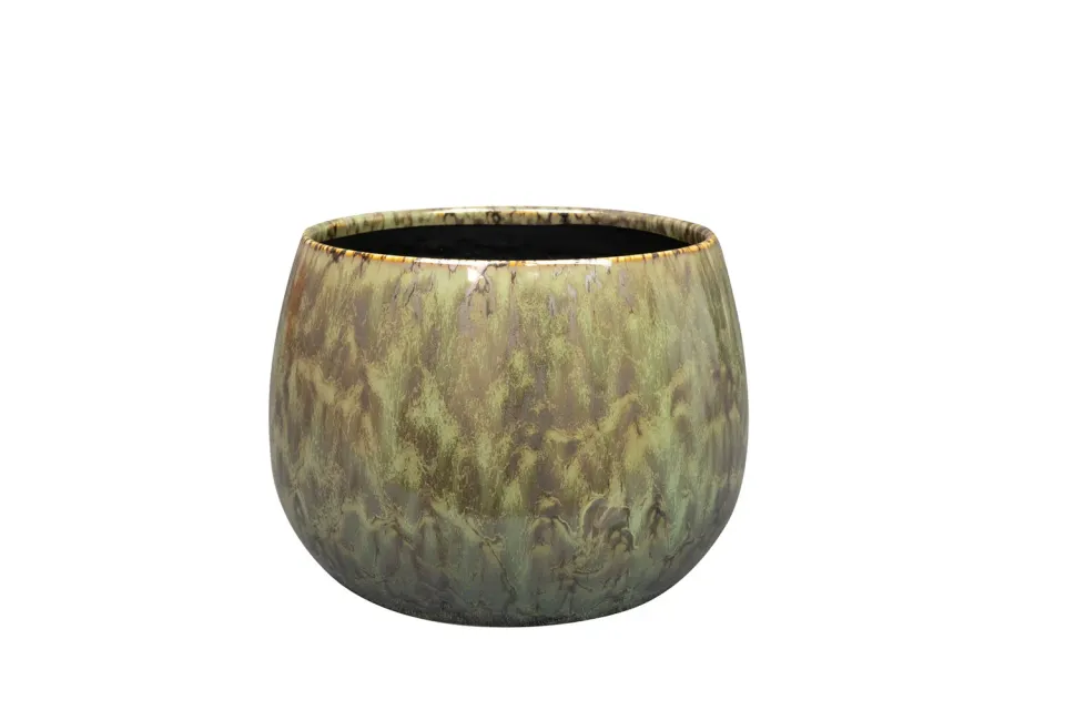 Tuincentrum Heerdink Odile Pot D19 H14 bloempot groen keramiek