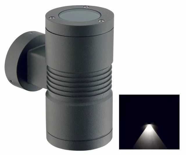 Tuincentrum Heerdink Gevelspot Downlight Rond Antraciet GU10 Buitenlamp