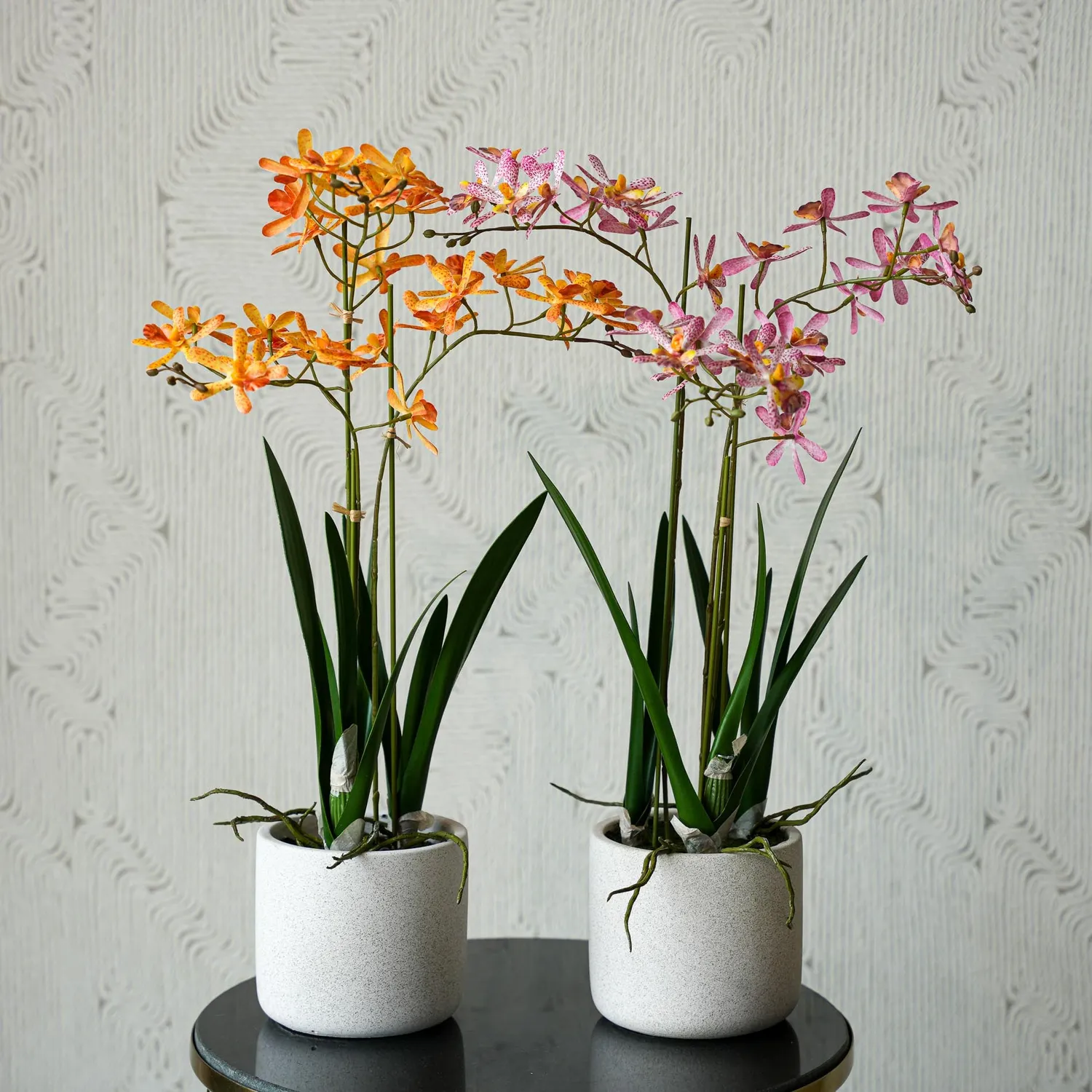 Urbanjungl Renanthera orchidee kunstplanten 2 stuks geel roze