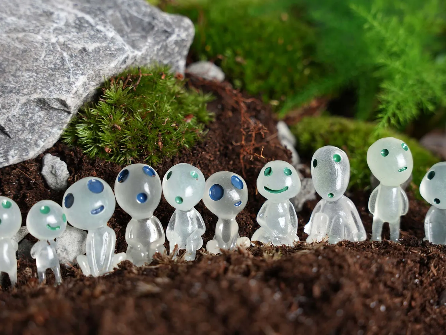Urbanjungl Glow Planthero's figuurtjes blauw 10 stuks 3 cm