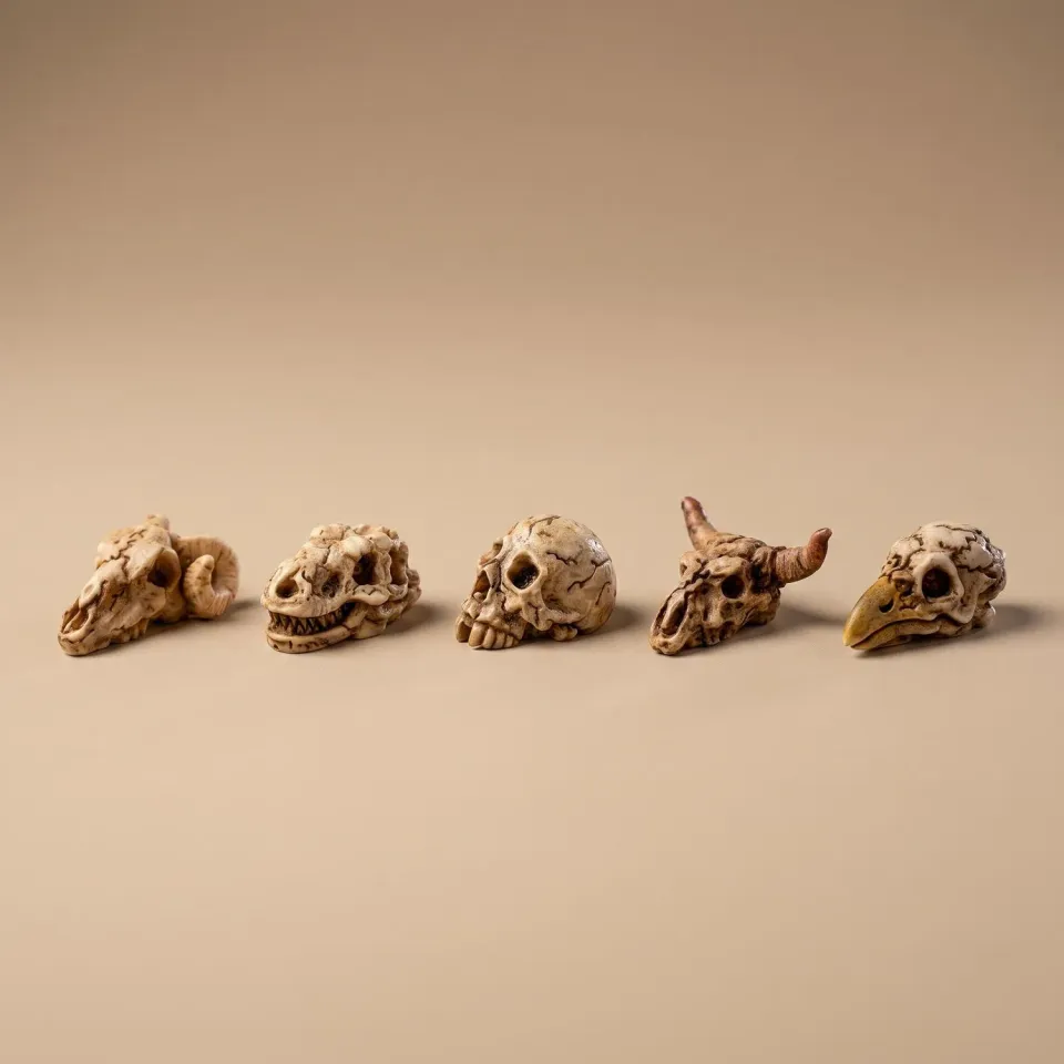 Urbanjungl Mini Skull Schedels Halloween Deco 5 Stuks 2 cm