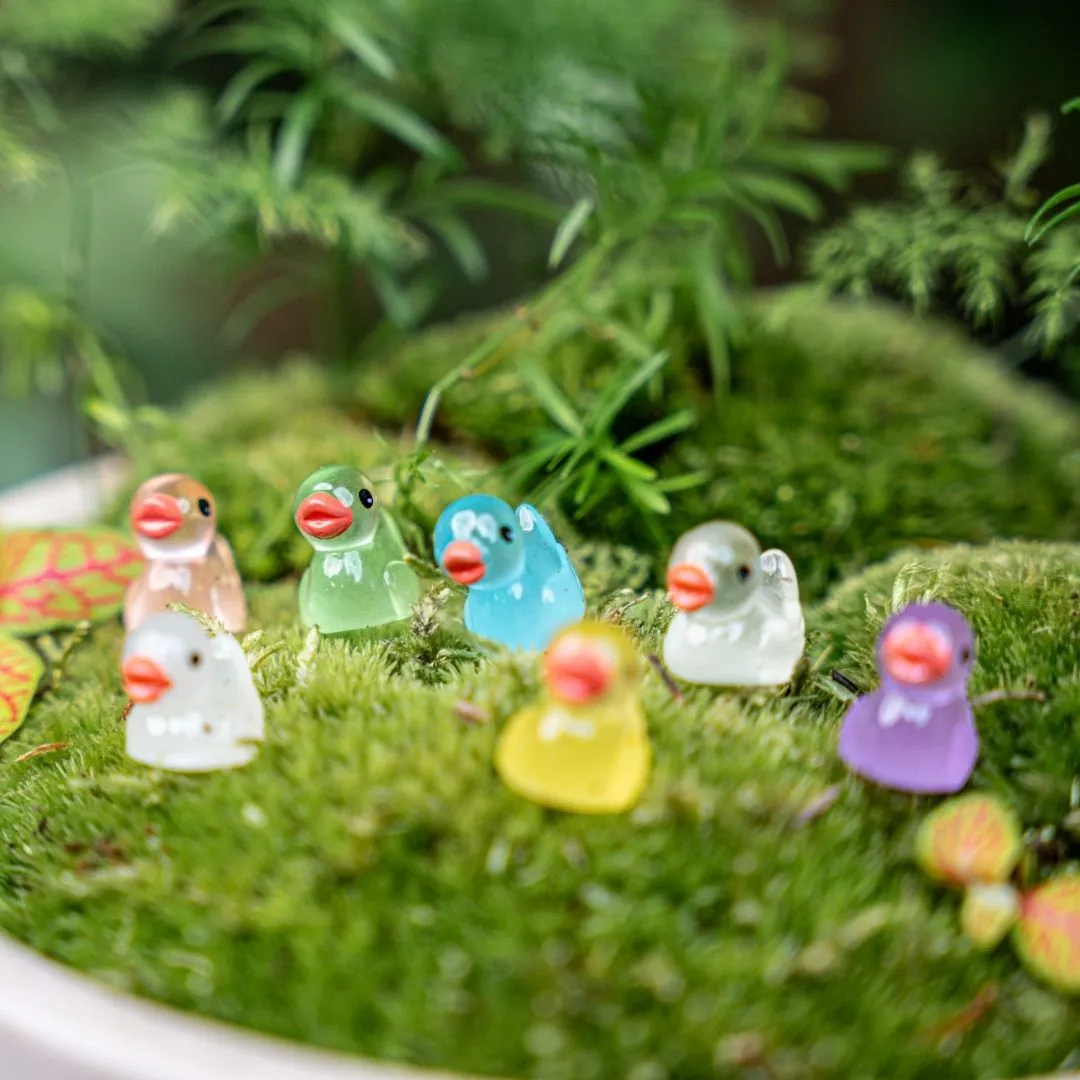Urbanjungl Glow in the dark ducks mini 2 cm 7 stuks