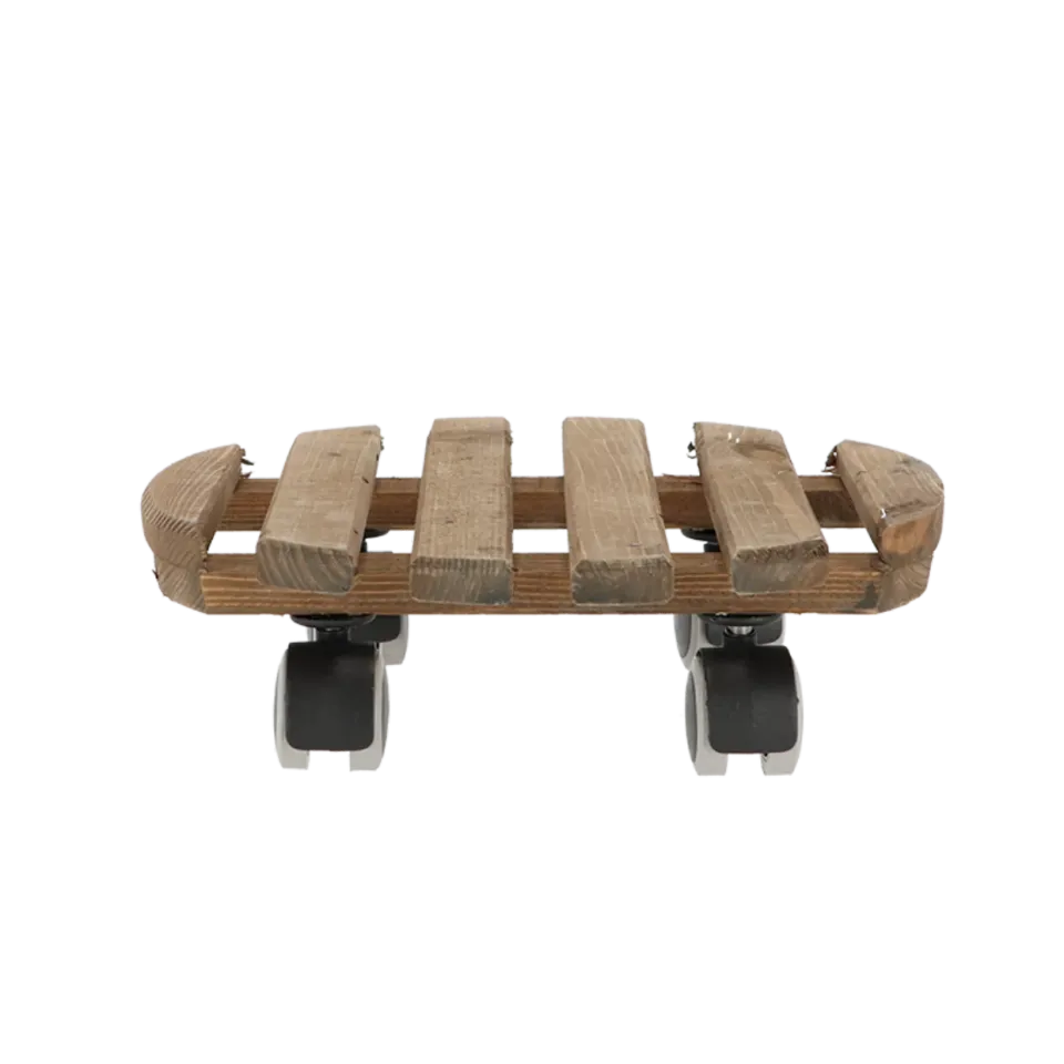 Urbanjungl Plantentrolley plantenroller hout Ø 29 cm