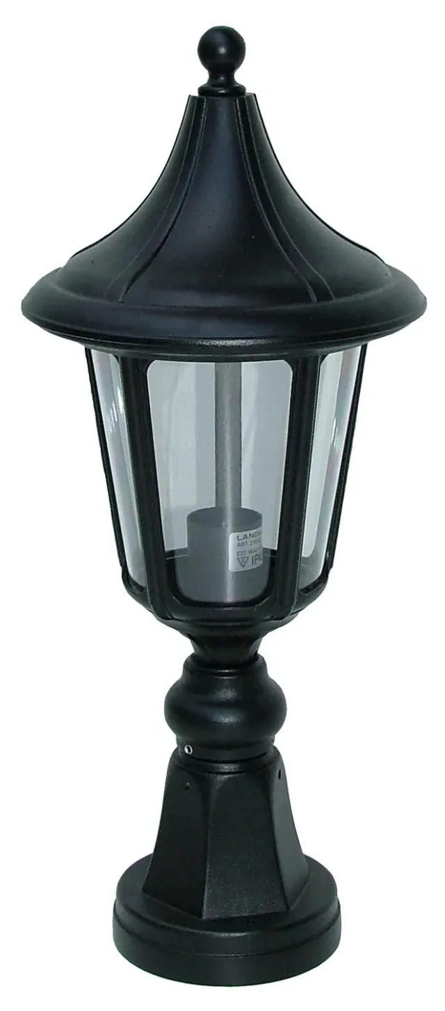 Venezia sokkel tuinlamp 47 cm zwart E27 buiten