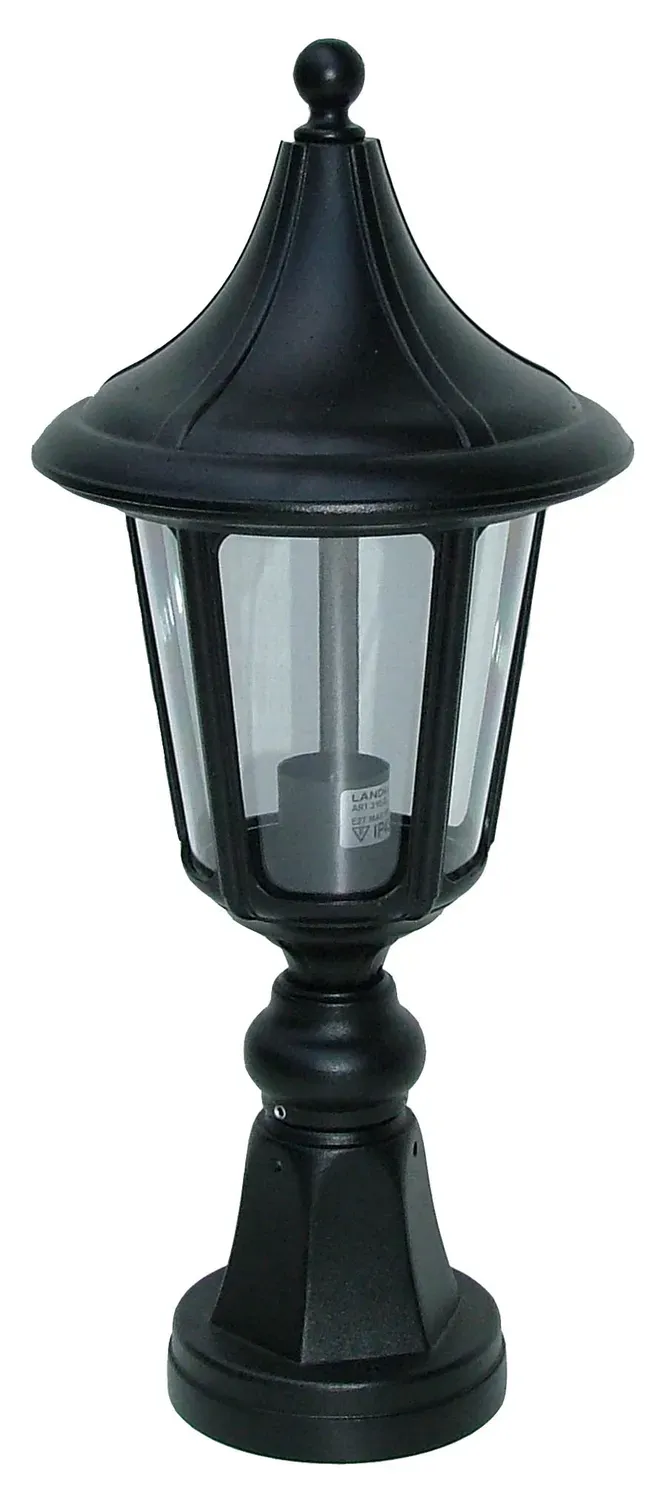 Venezia sokkel tuinlamp 47 cm zwart E27 buiten