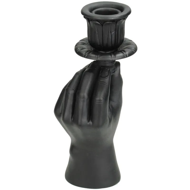 Urbanjungl kaarsenhouder Hand zwart 20 cm