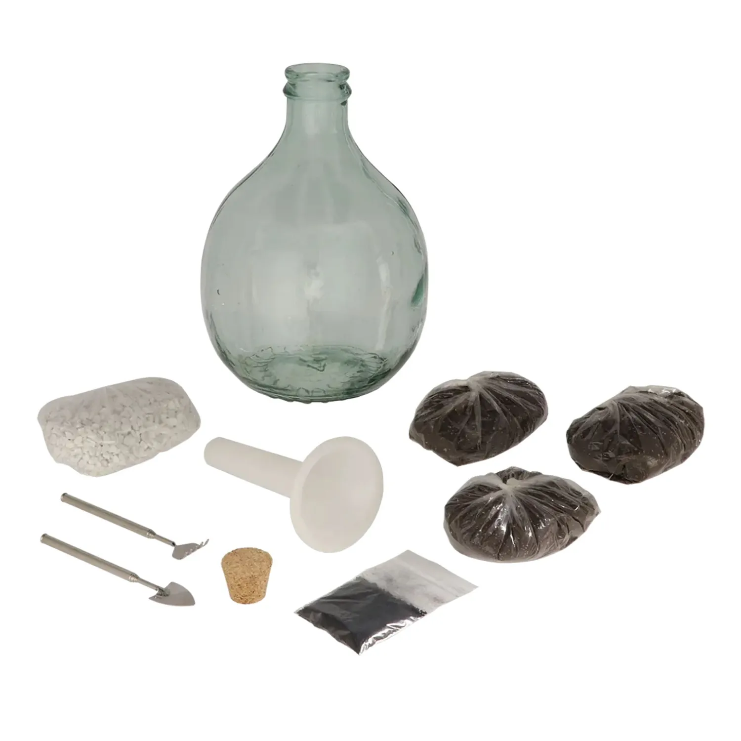 Urbanjungl DIY Terrarium Set 5L gesloten ecosysteem giftbox