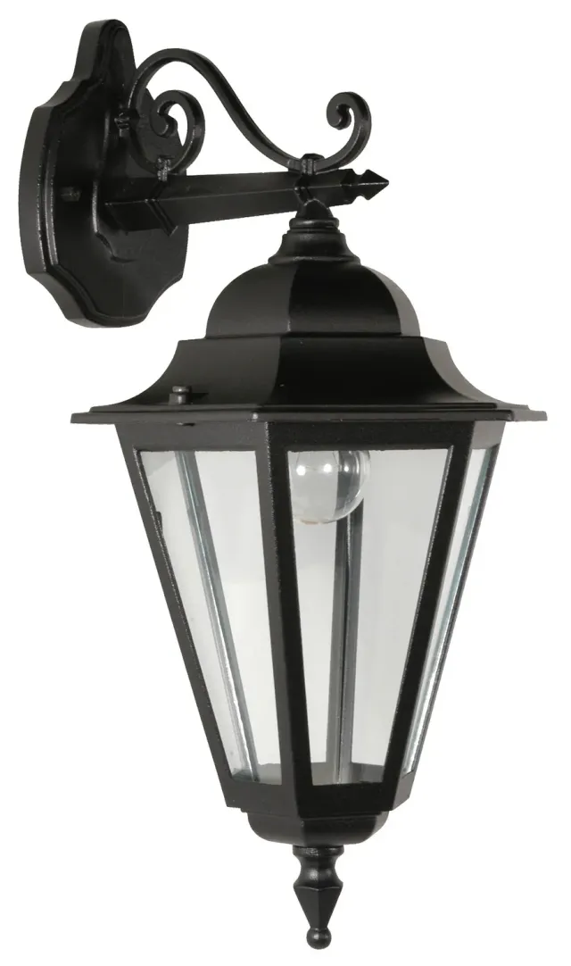 Teccia gevelhanglamp zwart E27 buitenlamp