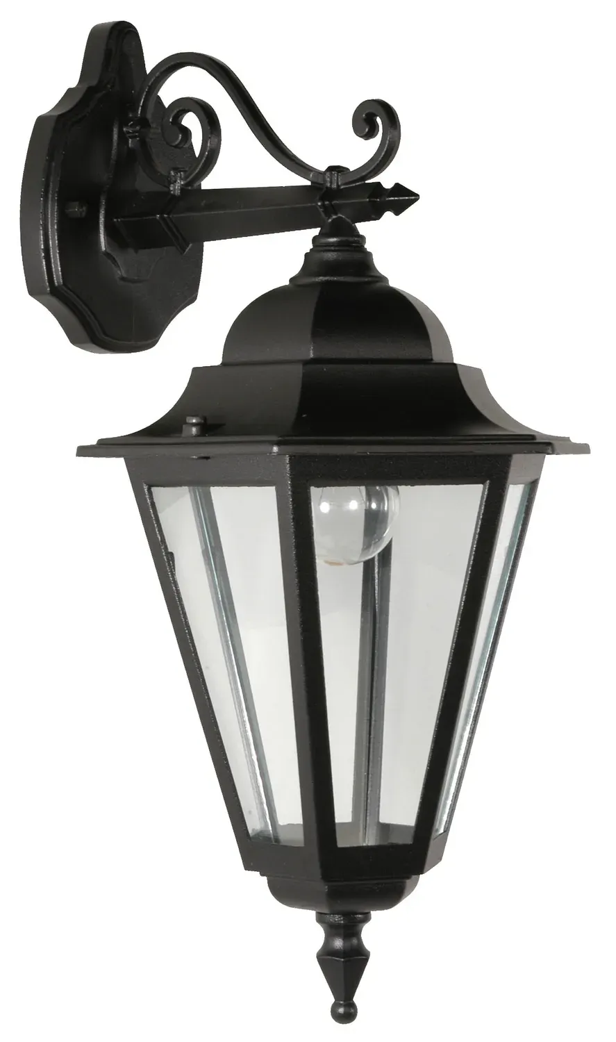 Teccia gevelhanglamp zwart E27 buitenlamp