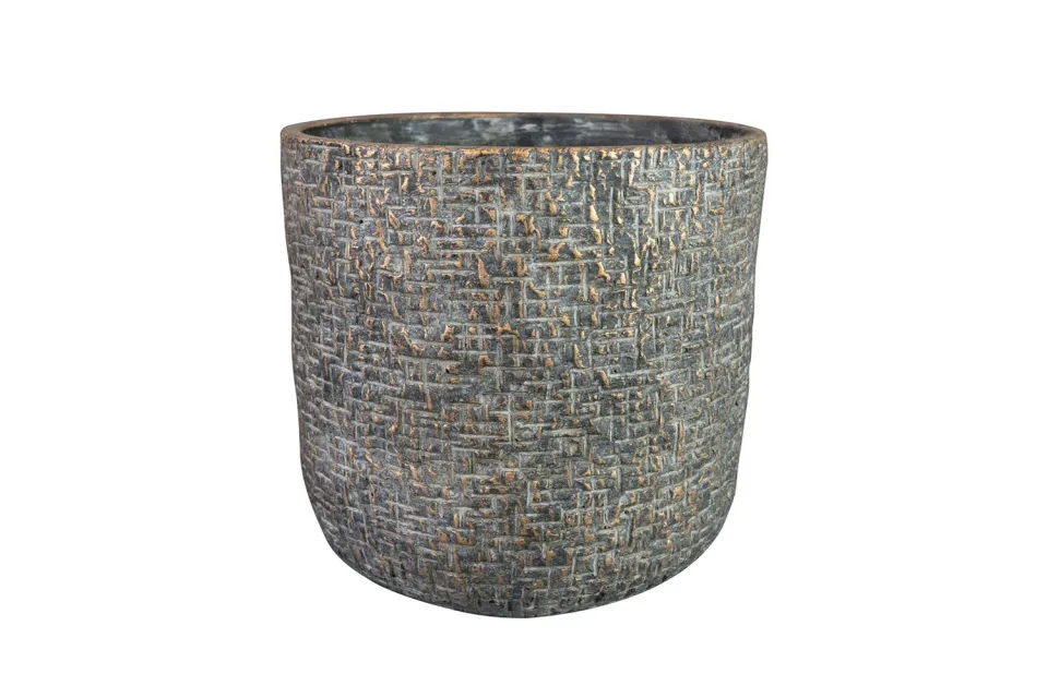 TS Collection Maxim Shiny Earth bloempot D24 H22 cement