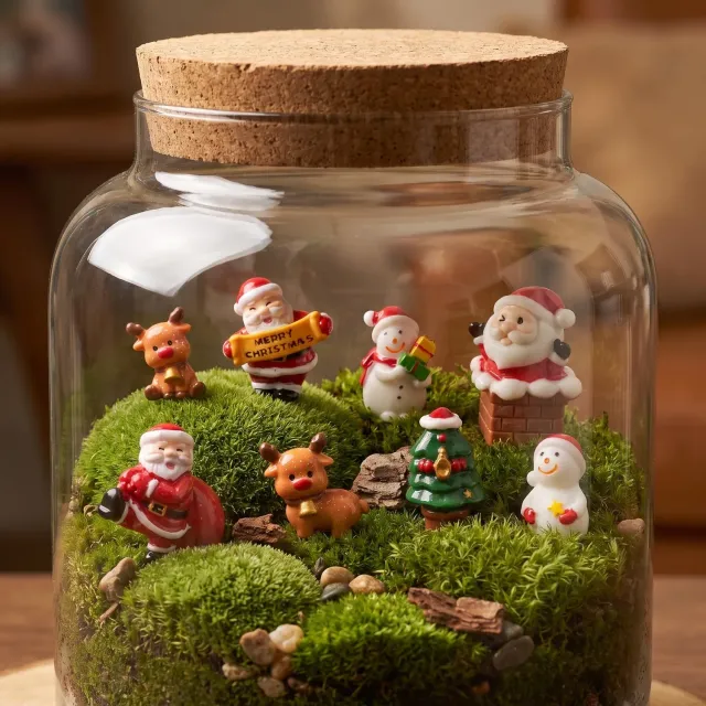 Urbanjungl Christmas Friends kerstfiguurtjes 8 stuks 2-5 cm