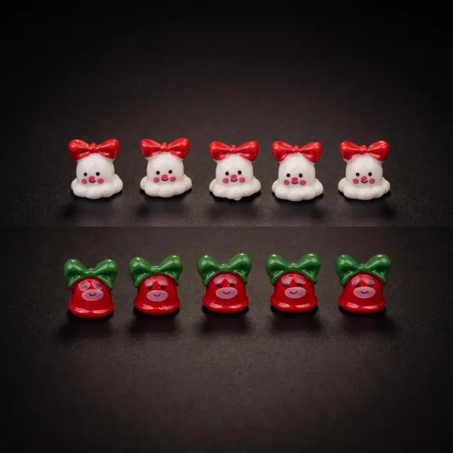 Urbanjungl Mini Kerstfiguurtjes decoratie 10 stuks 1 cm