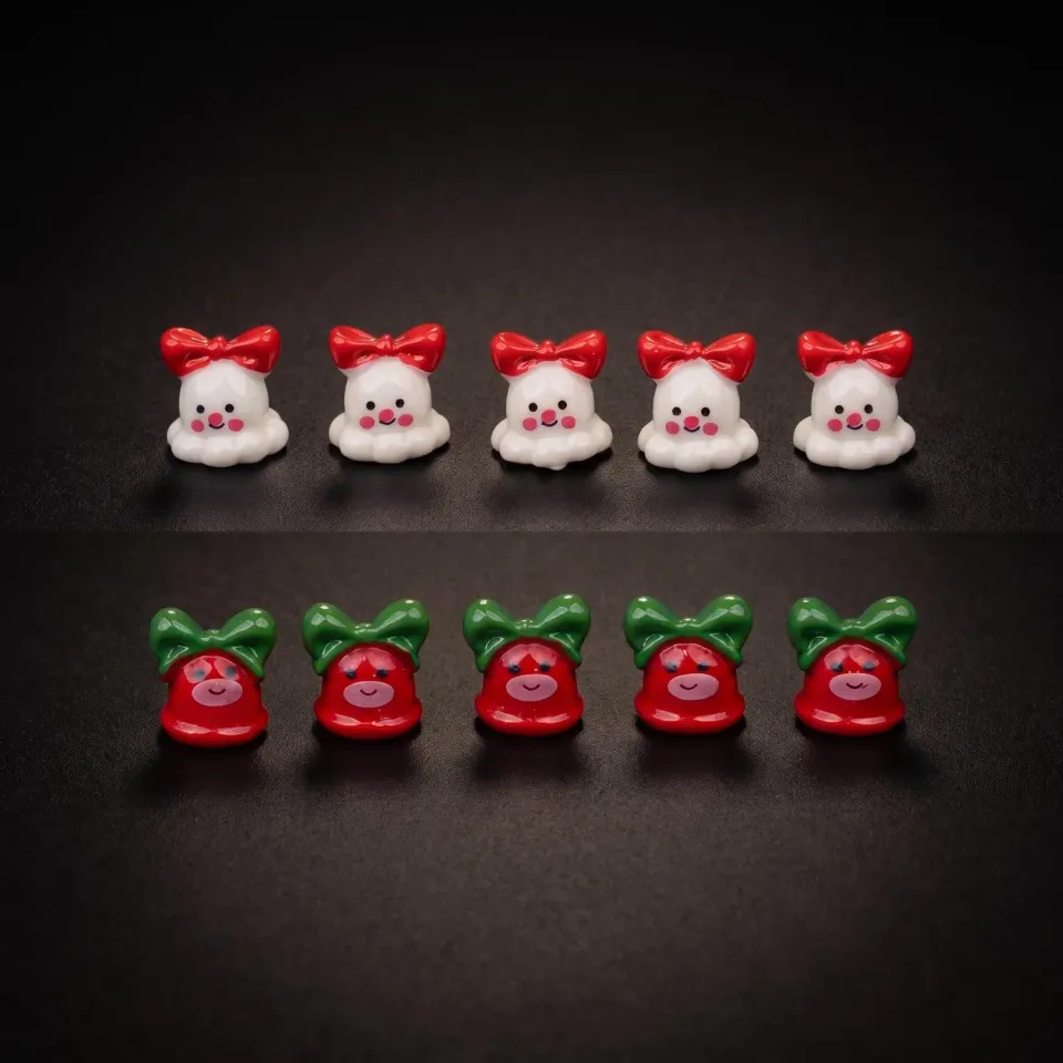 Urbanjungl Mini Kerstfiguurtjes decoratie 10 stuks 1 cm