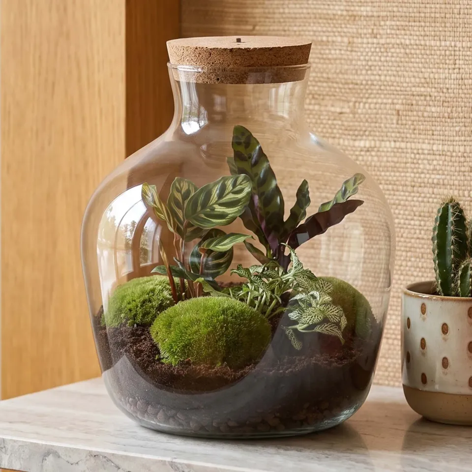 Urbanjungl Fat Joe plantenterrarium DIY kit met licht 29 cm