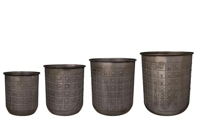 Tuincentrum Heerdink Tobi bloempot set 4 stuks lead D41
