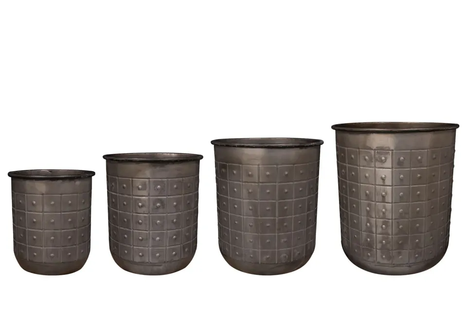 Tuincentrum Heerdink Tobi bloempot set 4 stuks lead D41