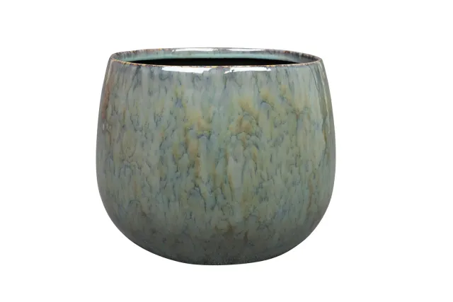 Tuincentrum Heerdink Odile bloempot blauw D24 H19 keramiek