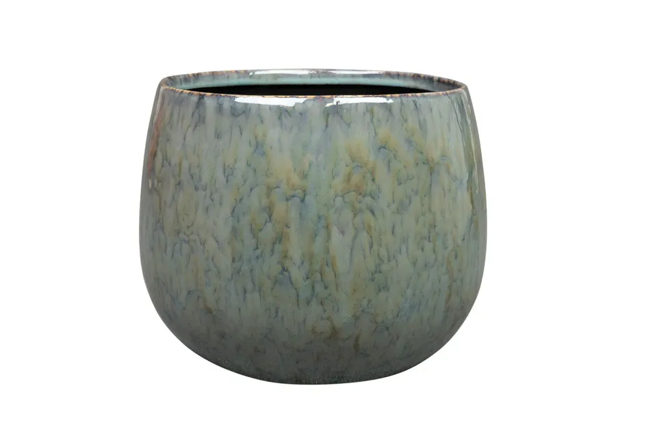 Tuincentrum Heerdink Odile bloempot blauw D24 H19 keramiek
