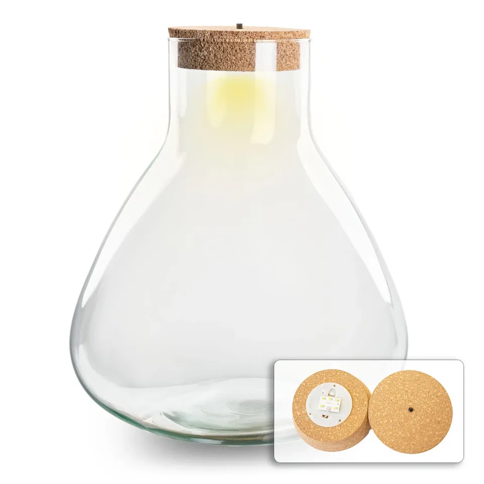Urbanjungl Sam XL Terrarium Fles met LED-Kurk 11L