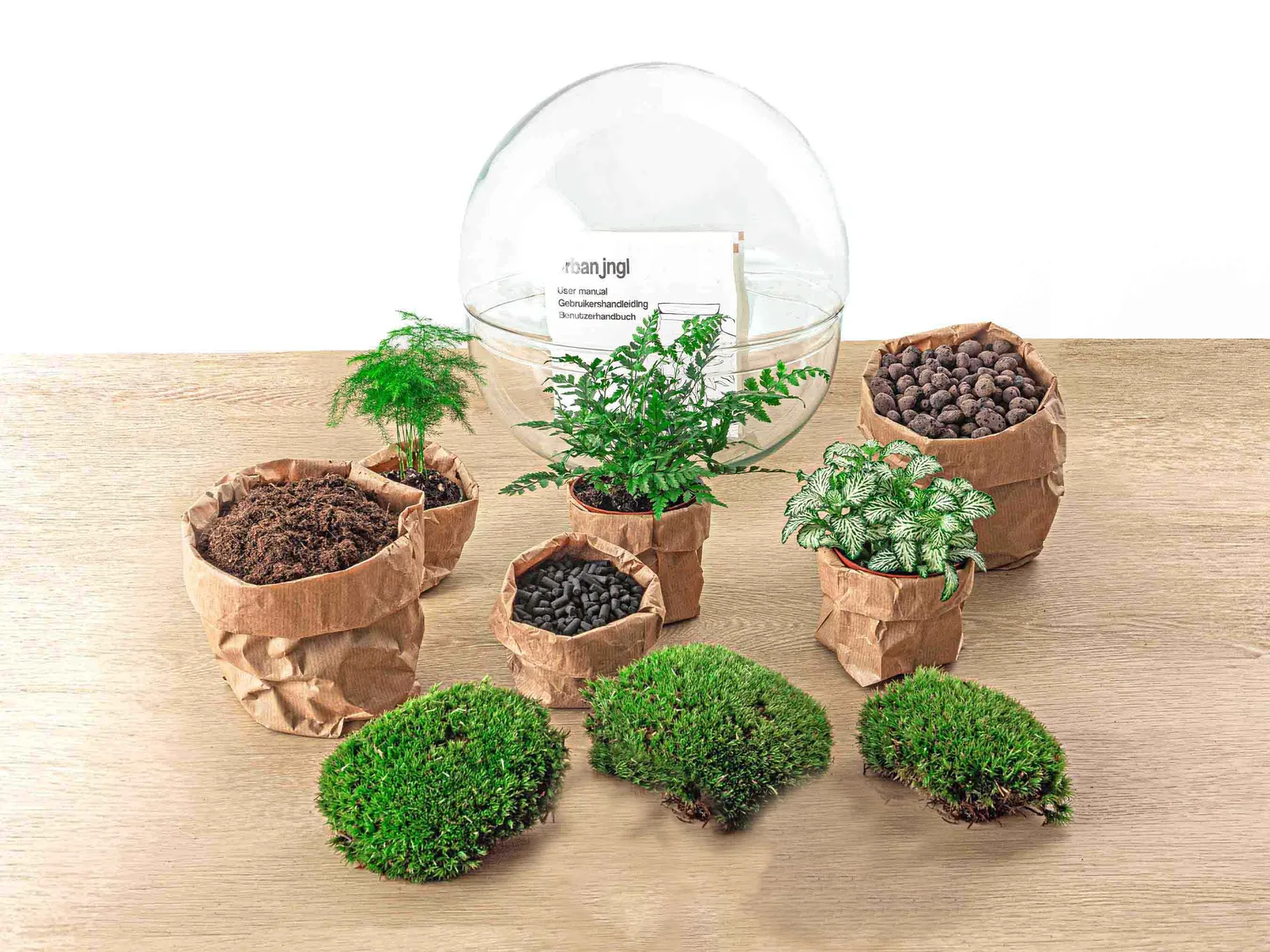 Urbanjungl Dome XL planten terrarium DIY kit 28 cm stolp